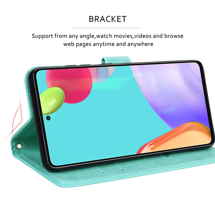 For Samsung Galaxy S23+ 5G Rose Embossed Flip PU Leather Phone Case(Green) - HoMEdemic™ 