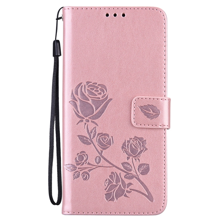 For Samsung Galaxy S23+ 5G Rose Embossed Flip PU Leather Phone Case(Rose Gold) - HoMEdemic™ 