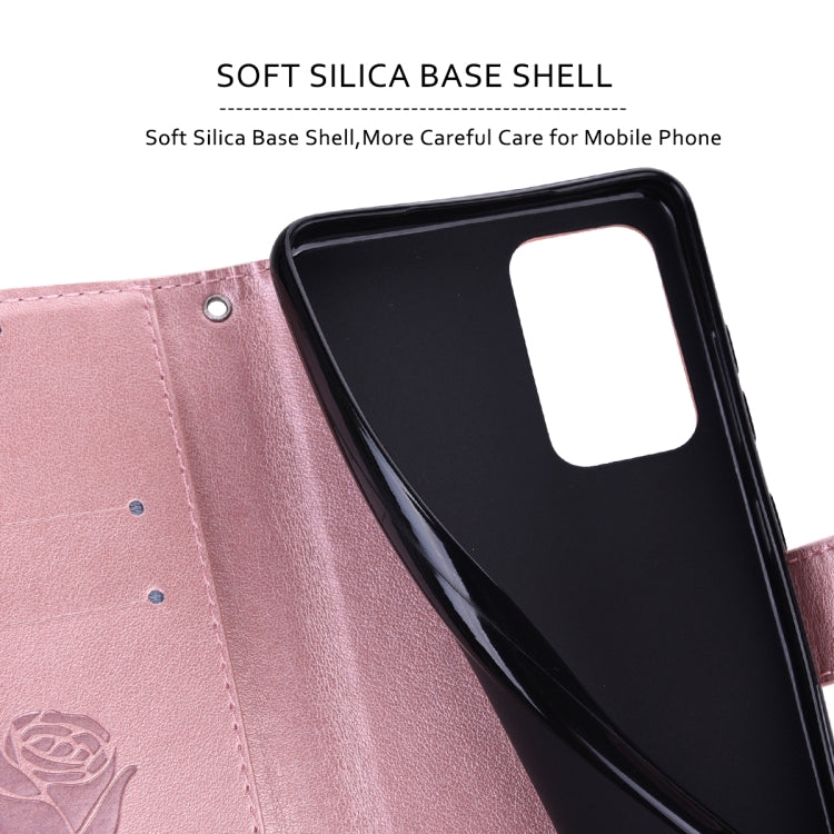 For Samsung Galaxy S23+ 5G Rose Embossed Flip PU Leather Phone Case(Rose Gold) - HoMEdemic™ 