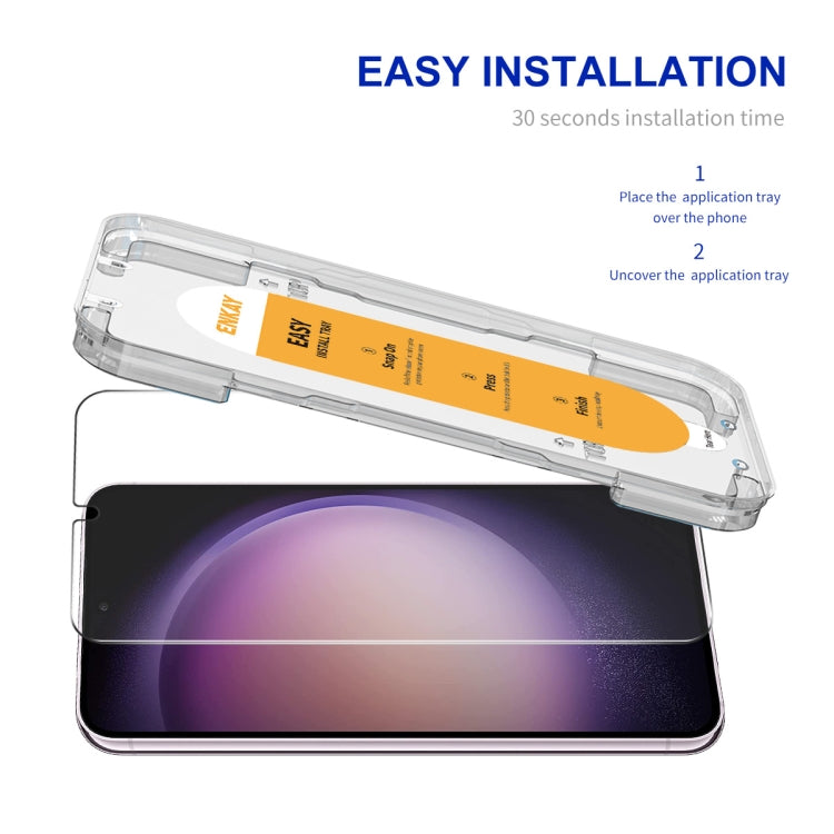 For Samsung Galaxy S23+ 5G / S22+ 5G ENKAY Easy Install 0.18mm High Alumina Silicon Full Glass Film, Support Ultrasonic Unlock - HoMEdemic™ 