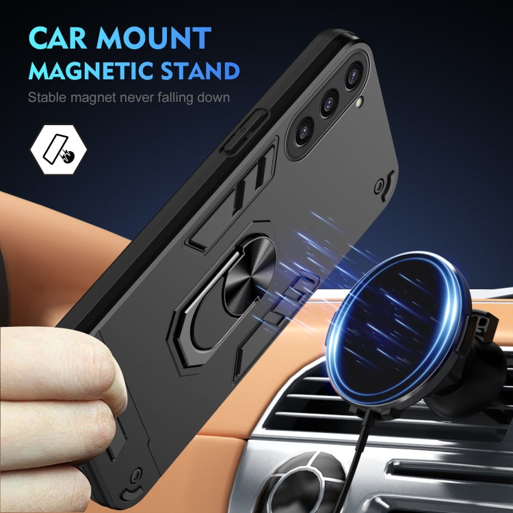 For Samsung Galaxy S23+ 5G Shockproof Metal Ring Holder Phone Case(Black) - HoMEdemic™ 
