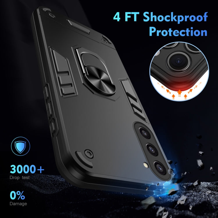 For Samsung Galaxy S23+ 5G Shockproof Metal Ring Holder Phone Case(Black) - HoMEdemic™ 