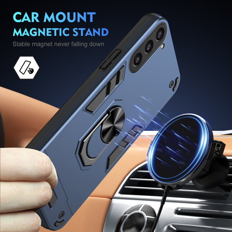 For Samsung Galaxy S23+ 5G Shockproof Metal Ring Holder Phone Case(Blue) - HoMEdemic™ 
