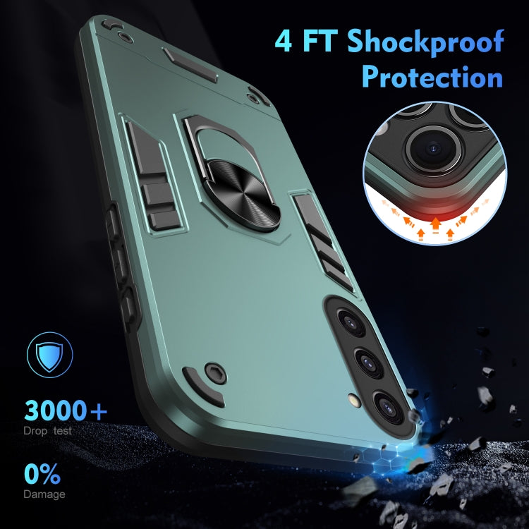 For Samsung Galaxy S23+ 5G Shockproof Metal Ring Holder Phone Case(Green) - HoMEdemic™ 