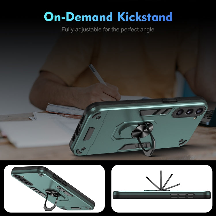 For Samsung Galaxy S23+ 5G Shockproof Metal Ring Holder Phone Case(Green) - HoMEdemic™ 
