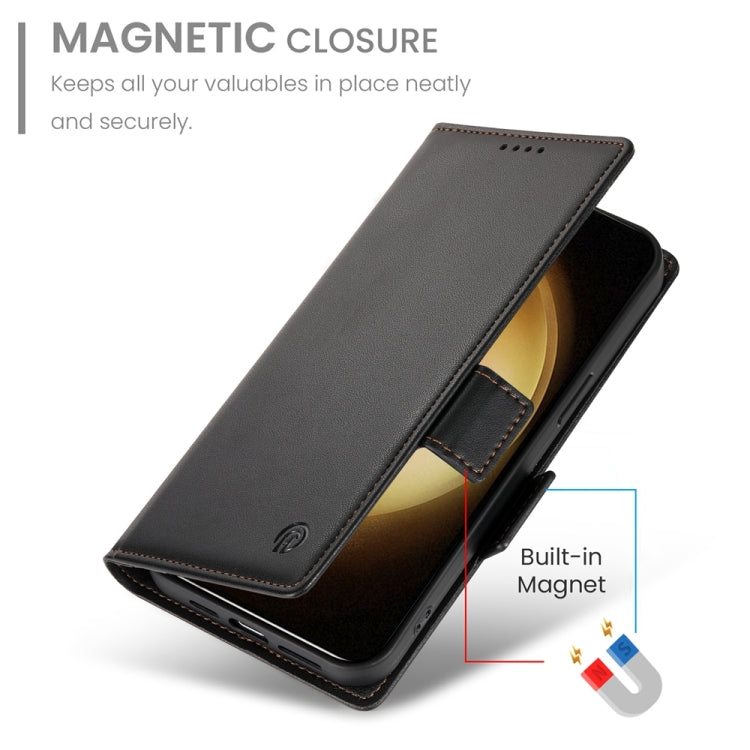 For Samsung Galaxy S23+ 5G Side Buckle Magnetic Frosted Leather Phone Case(Black) - HoMEdemic™ 