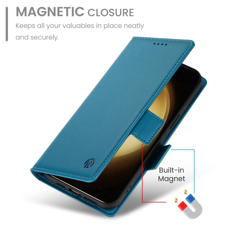 For Samsung Galaxy S23+ 5G Side Buckle Magnetic Frosted Leather Phone Case(Blue) - HoMEdemic™ 