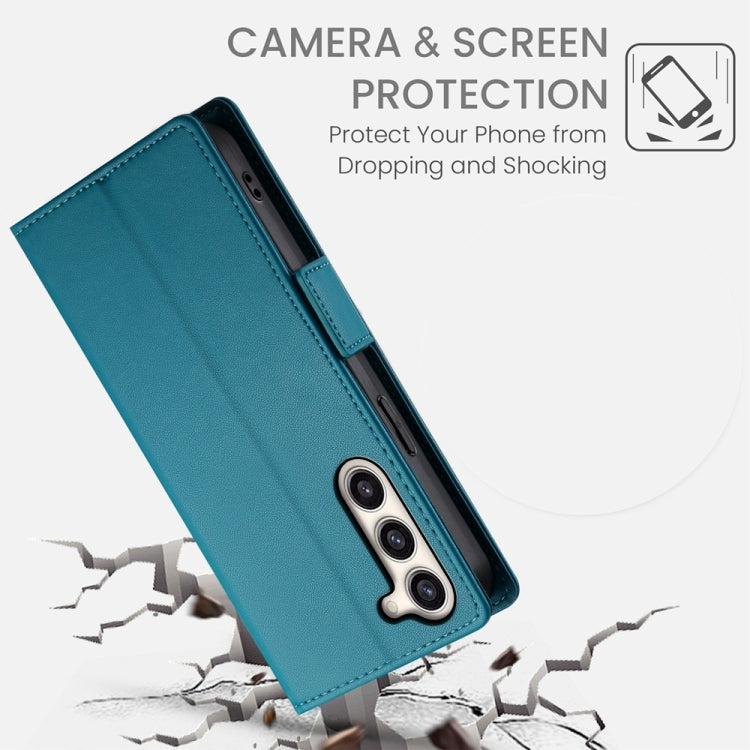 For Samsung Galaxy S23+ 5G Side Buckle Magnetic Frosted Leather Phone Case(Blue) - HoMEdemic™ 