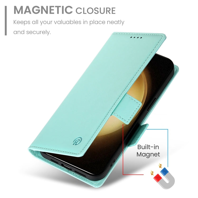 For Samsung Galaxy S23+ 5G Side Buckle Magnetic Frosted Leather Phone Case(Mint Green) - HoMEdemic™ 