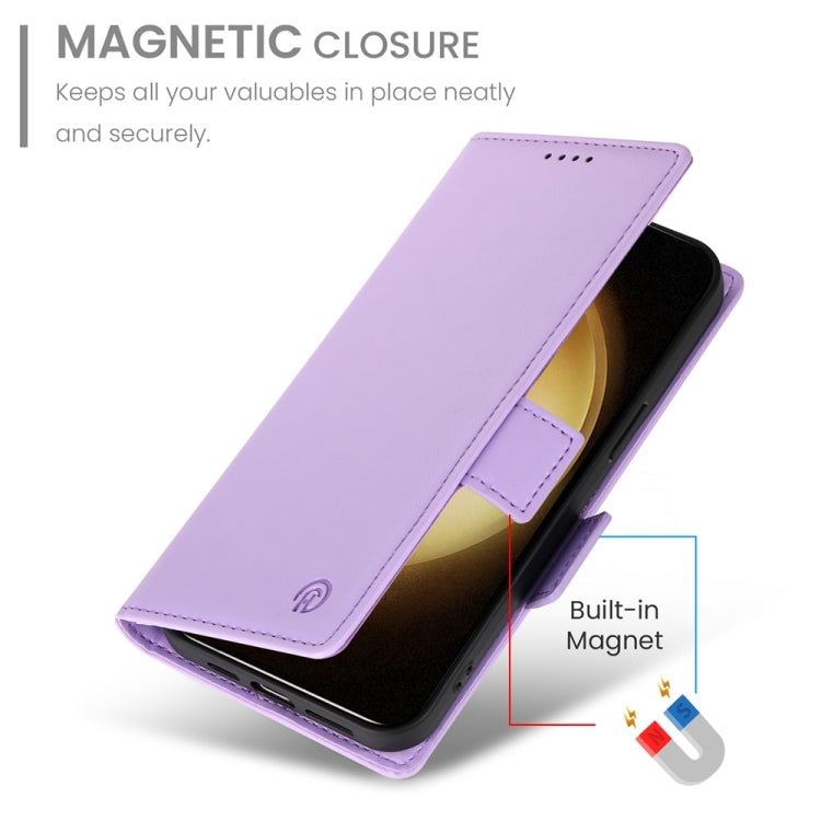 For Samsung Galaxy S23+ 5G Side Buckle Magnetic Frosted Leather Phone Case(Purple) - HoMEdemic™ 