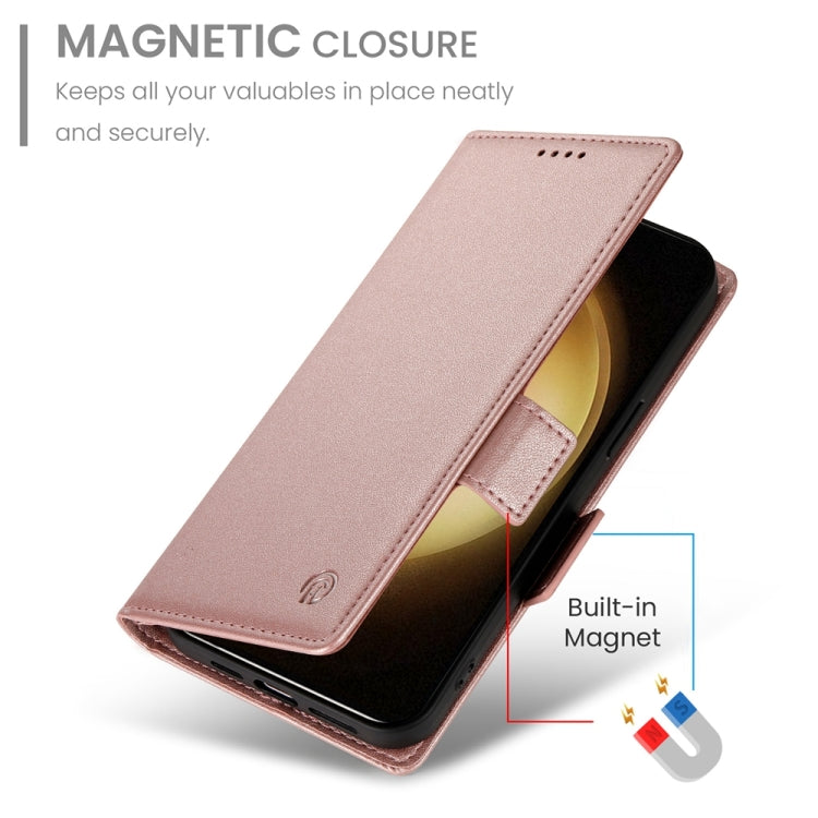 For Samsung Galaxy S23+ 5G Side Buckle Magnetic Frosted Leather Phone Case(Rose Gold) - HoMEdemic™ 