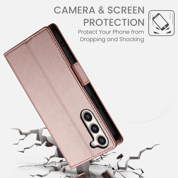 For Samsung Galaxy S23+ 5G Side Buckle Magnetic Frosted Leather Phone Case(Rose Gold) - HoMEdemic™ 