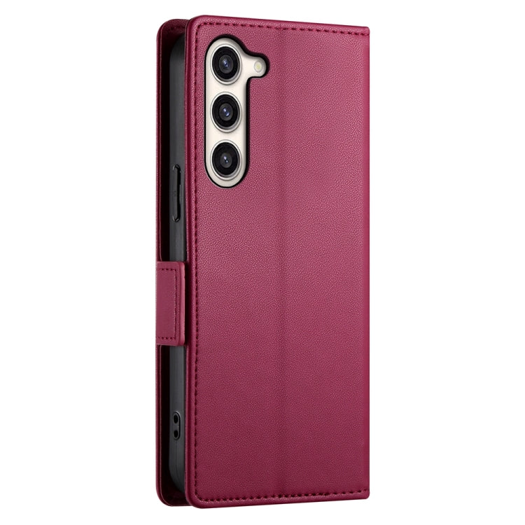 For Samsung Galaxy S23+ 5G Side Buckle Magnetic Frosted Leather Phone Case(Wine Red) - HoMEdemic™ 
