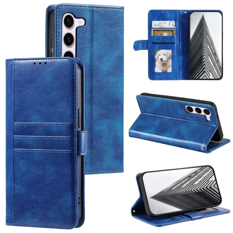 For Samsung Galaxy S23+ 5G Simple 6-Card Wallet Leather Phone Case(Blue) - HoMEdemic™ 