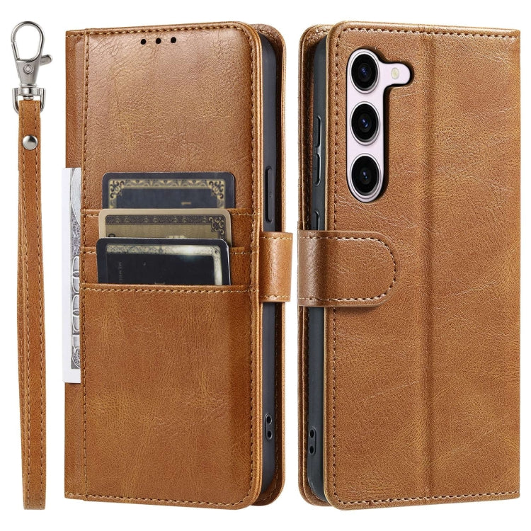For Samsung Galaxy S23+ 5G Simple 6-Card Wallet Leather Phone Case(Brown) - HoMEdemic™ 