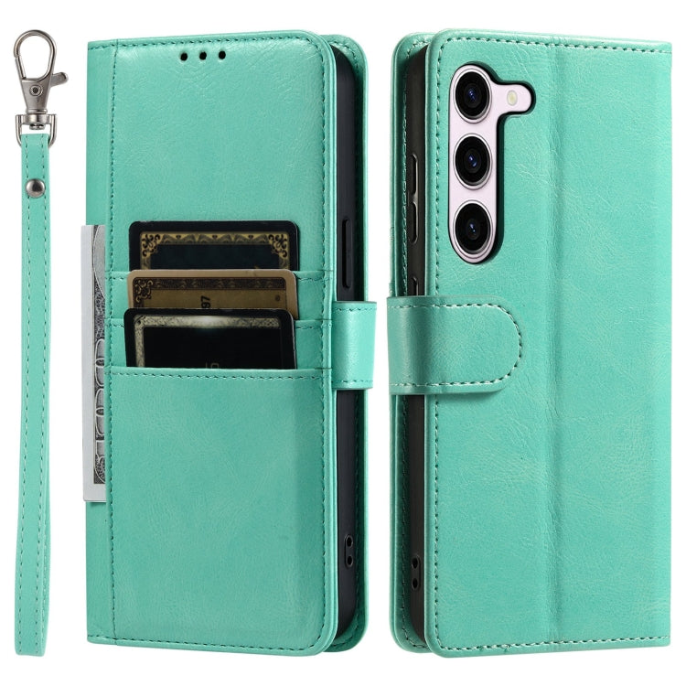 For Samsung Galaxy S23+ 5G Simple 6-Card Wallet Leather Phone Case(Green) - HoMEdemic™ 