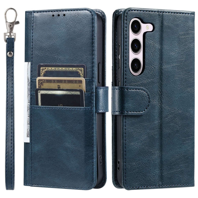 For Samsung Galaxy S23+ 5G Simple 6-Card Wallet Leather Phone Case(Navy Blue) - HoMEdemic™ 