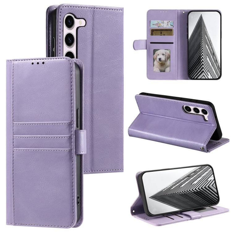 For Samsung Galaxy S23+ 5G Simple 6-Card Wallet Leather Phone Case(Purple) - HoMEdemic™ 