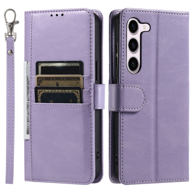 For Samsung Galaxy S23+ 5G Simple 6-Card Wallet Leather Phone Case(Purple) - HoMEdemic™ 