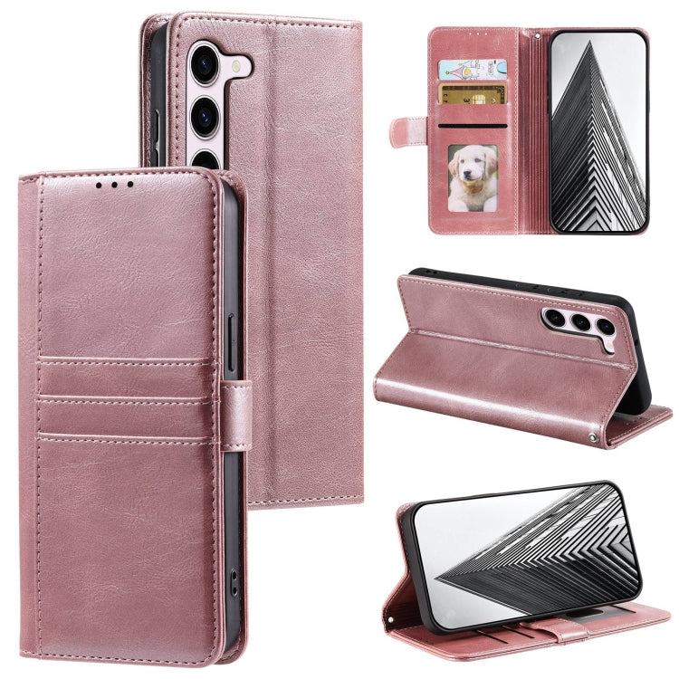 For Samsung Galaxy S23+ 5G Simple 6-Card Wallet Leather Phone Case(Rose Gold) - HoMEdemic™ 