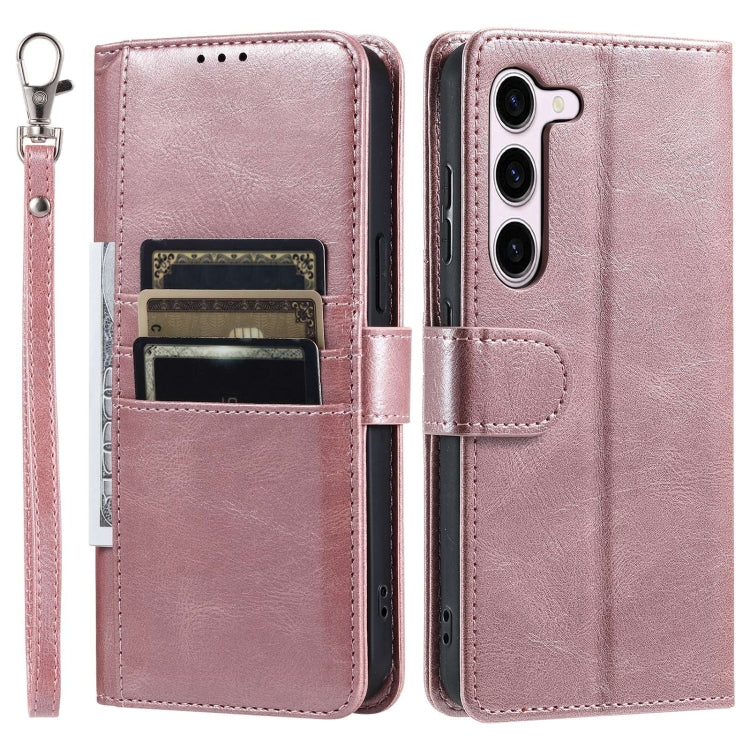 For Samsung Galaxy S23+ 5G Simple 6-Card Wallet Leather Phone Case(Rose Gold) - HoMEdemic™ 