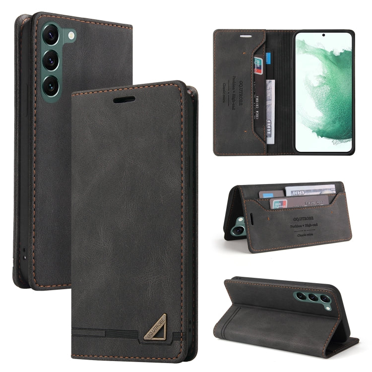 For Samsung Galaxy S23+ 5G Skin Feel Anti-theft Brush Horizontal Flip Leather Case with Holder(Black) - HoMEdemic™ 
