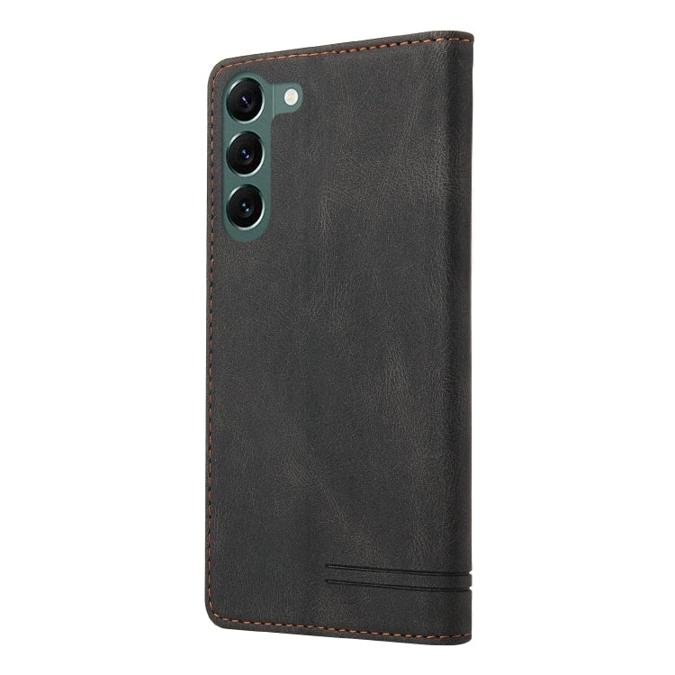 For Samsung Galaxy S23+ 5G Skin Feel Anti-theft Brush Horizontal Flip Leather Case with Holder(Black) - HoMEdemic™ 
