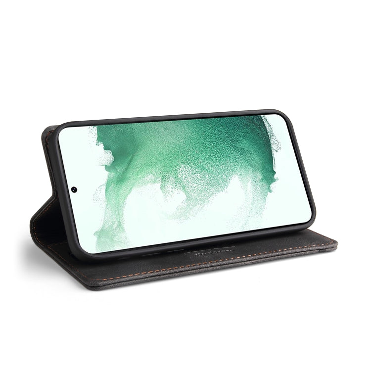 For Samsung Galaxy S23+ 5G Skin Feel Anti-theft Brush Horizontal Flip Leather Case with Holder(Black) - HoMEdemic™ 