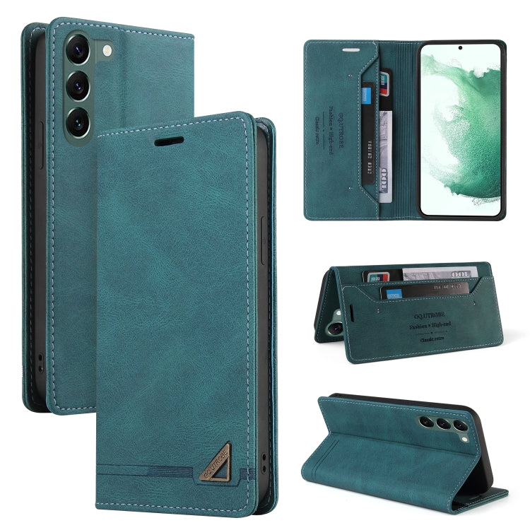 For Samsung Galaxy S23+ 5G Skin Feel Anti-theft Brush Horizontal Flip Leather Case with Holder(Blue) - HoMEdemic™ 