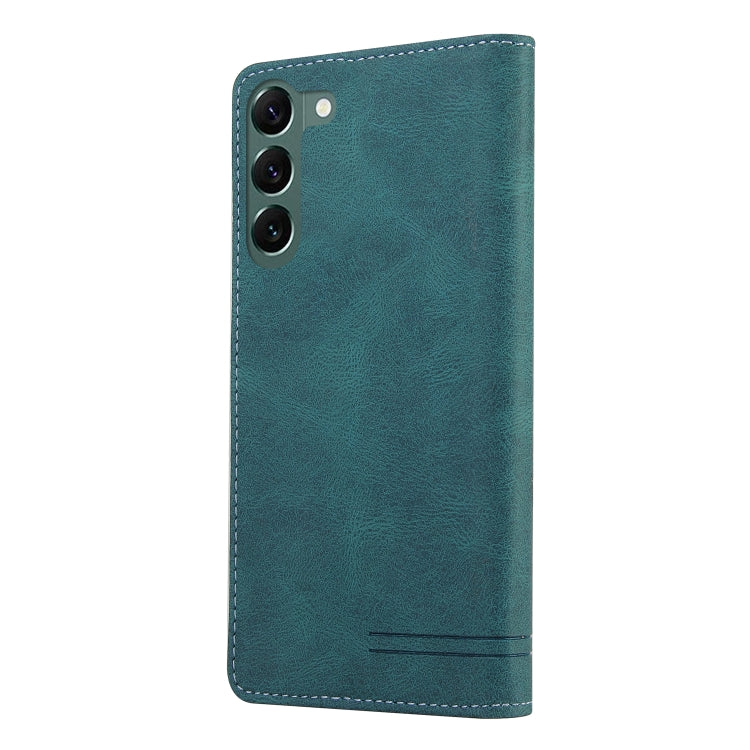 For Samsung Galaxy S23+ 5G Skin Feel Anti-theft Brush Horizontal Flip Leather Case with Holder(Blue) - HoMEdemic™ 