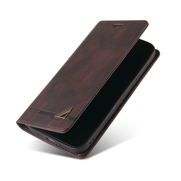 For Samsung Galaxy S23+ 5G Skin Feel Anti-theft Brush Horizontal Flip Leather Case with Holder(Brown) - HoMEdemic™ 