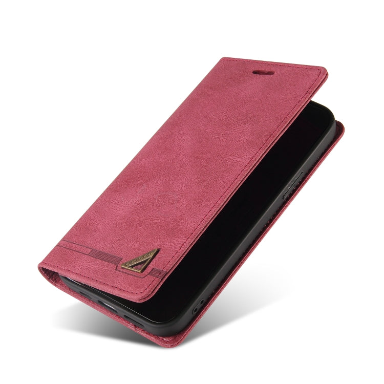 For Samsung Galaxy S23+ 5G Skin Feel Anti-theft Brush Horizontal Flip Leather Case with Holder(Wine Red) - HoMEdemic™ 