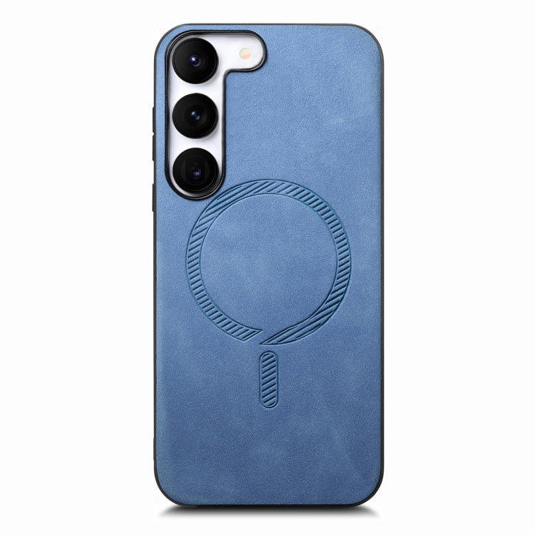 For Samsung Galaxy S23+ 5G Solid Color Retro Magsafe PU Back Cover Phone Case(Blue) - HoMEdemic™ 