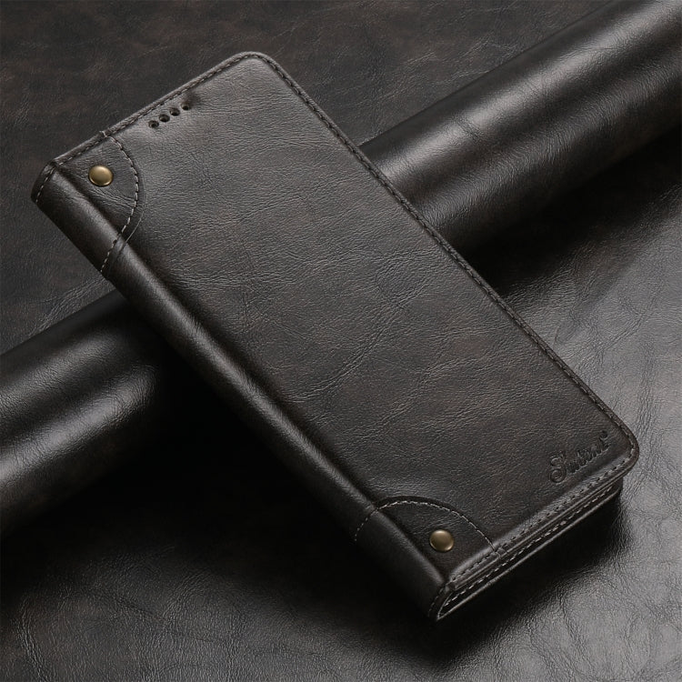 For Samsung Galaxy S23+ 5G Suteni Baroque Calf Texture Buckle Wallet Leather Phone Case(Black) - HoMEdemic™ 