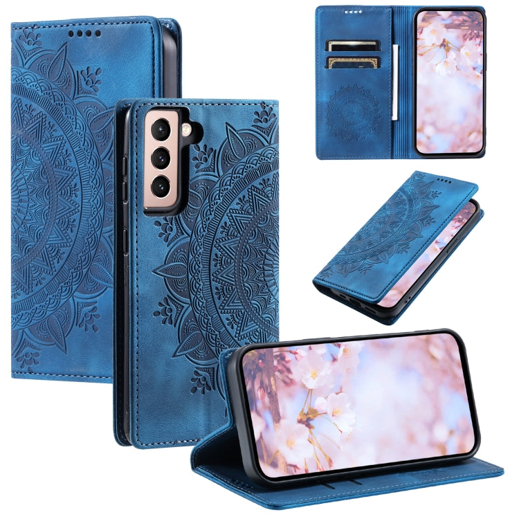 For Samsung Galaxy S23+ 5G Totem Embossed Magnetic Leather Phone Case(Blue) - HoMEdemic™ 