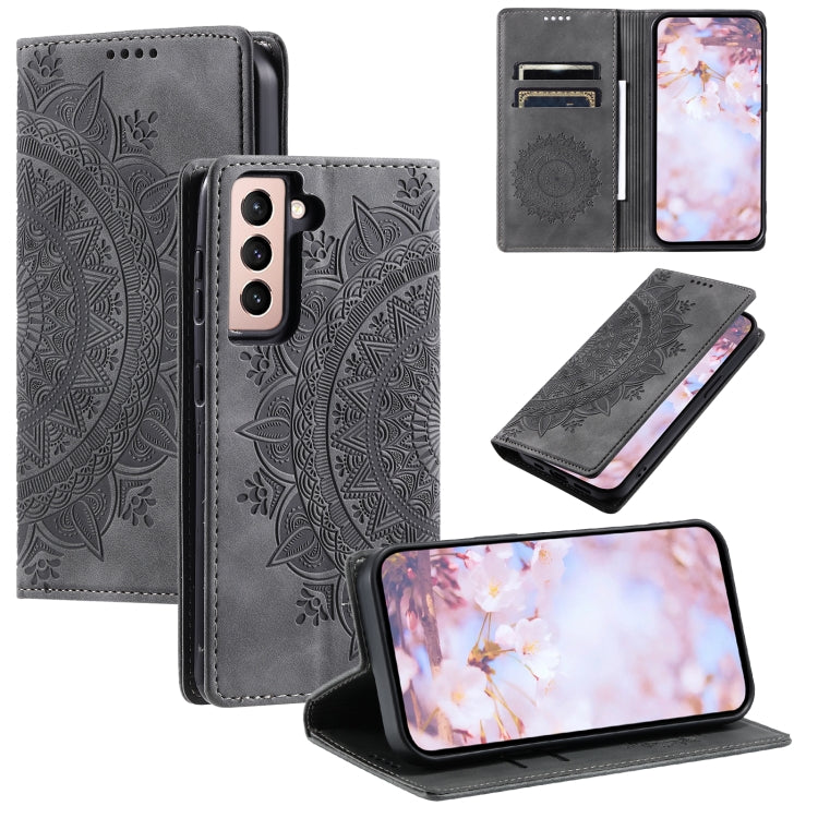For Samsung Galaxy S23+ 5G Totem Embossed Magnetic Leather Phone Case(Grey) - HoMEdemic™ 