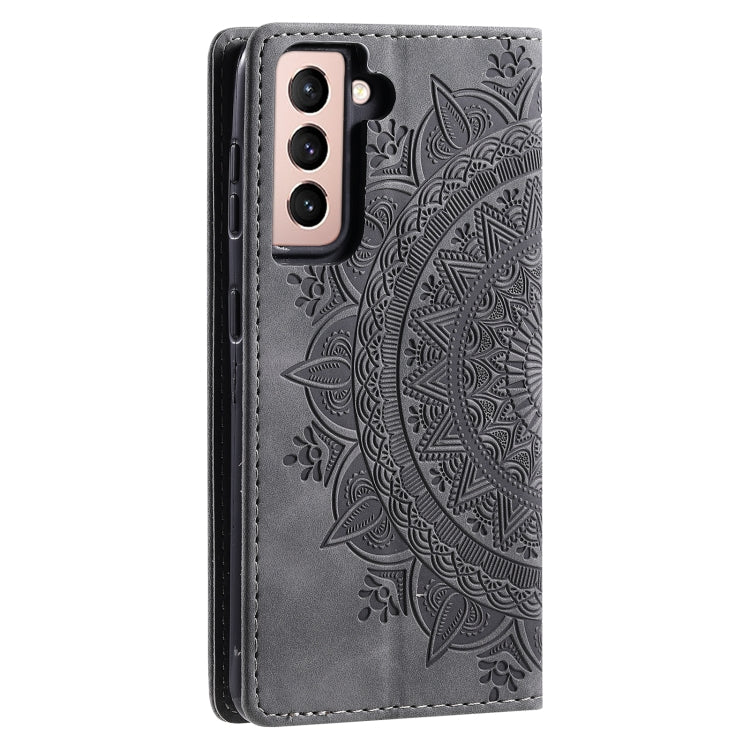 For Samsung Galaxy S23+ 5G Totem Embossed Magnetic Leather Phone Case(Grey) - HoMEdemic™ 