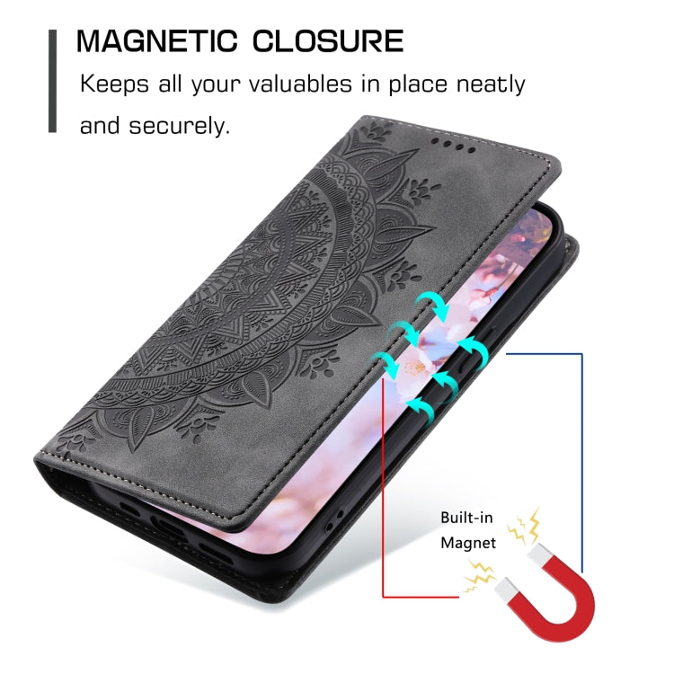 For Samsung Galaxy S23+ 5G Totem Embossed Magnetic Leather Phone Case(Grey) - HoMEdemic™ 