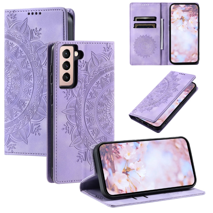 For Samsung Galaxy S23+ 5G Totem Embossed Magnetic Leather Phone Case(Purple) - HoMEdemic™ 