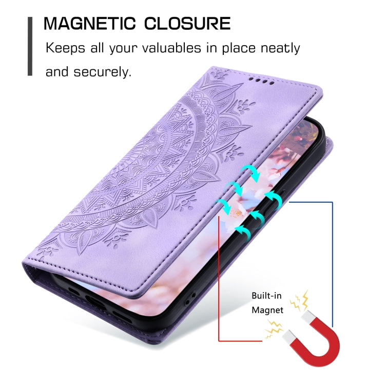 For Samsung Galaxy S23+ 5G Totem Embossed Magnetic Leather Phone Case(Purple) - HoMEdemic™ 