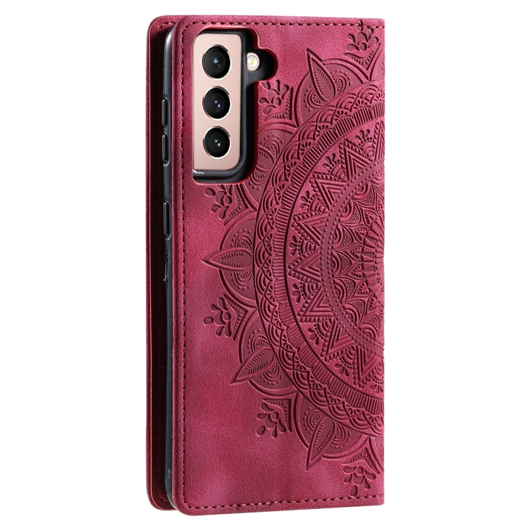 For Samsung Galaxy S23+ 5G Totem Embossed Magnetic Leather Phone Case(Red) - HoMEdemic™ 