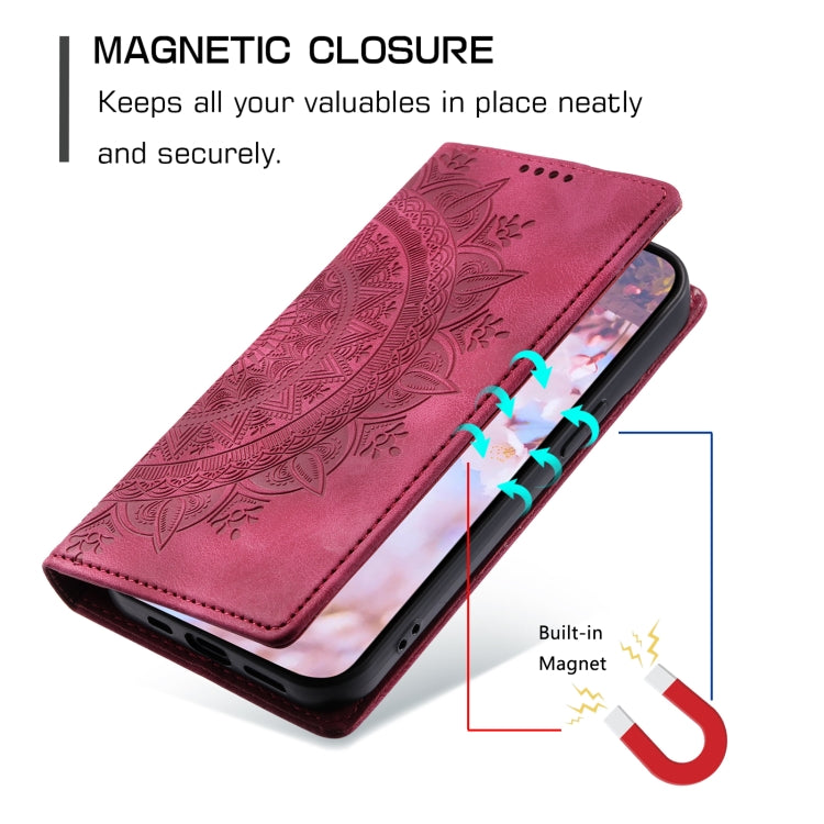 For Samsung Galaxy S23+ 5G Totem Embossed Magnetic Leather Phone Case(Red) - HoMEdemic™ 