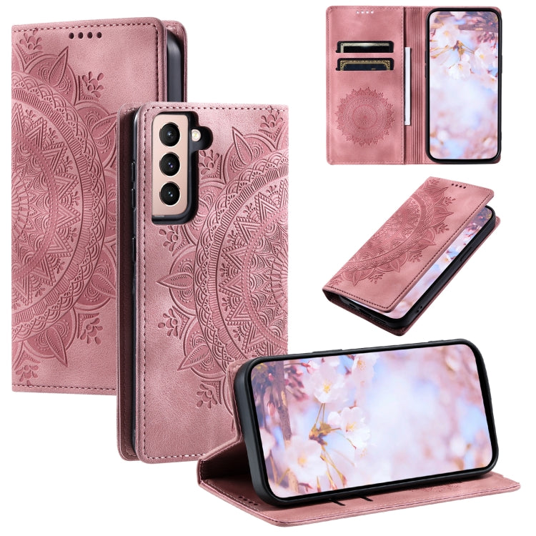 For Samsung Galaxy S23+ 5G Totem Embossed Magnetic Leather Phone Case(Rose Gold) - HoMEdemic™ 