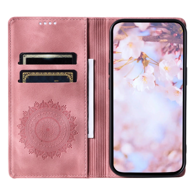 For Samsung Galaxy S23+ 5G Totem Embossed Magnetic Leather Phone Case(Rose Gold) - HoMEdemic™ 