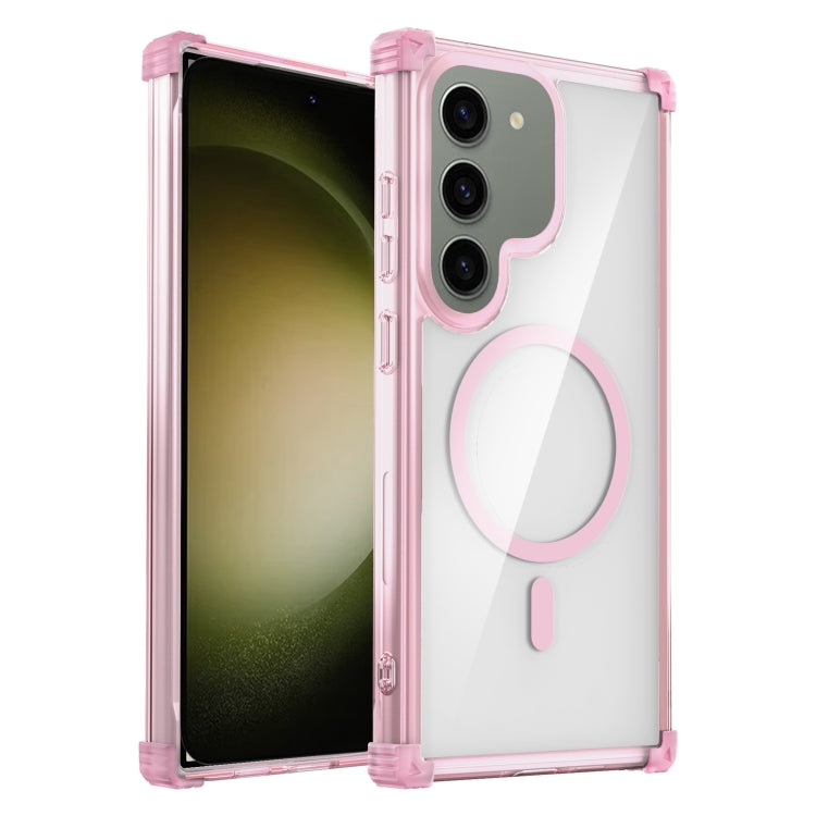 For Samsung Galaxy S23+ 5G Transparent MagSafe Magnetic Phone Case(Pink) - HoMEdemic™ 