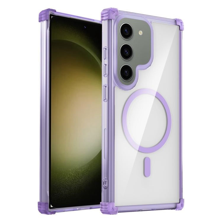 For Samsung Galaxy S23+ 5G Transparent MagSafe Magnetic Phone Case(Purple) - HoMEdemic™ 