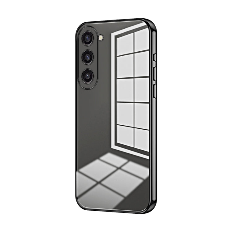 For Samsung Galaxy S23+ 5G Transparent Plating Fine Hole Phone Case(Black) - HoMEdemic™ 