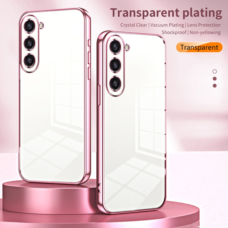 For Samsung Galaxy S23+ 5G Transparent Plating Fine Hole Phone Case(Blue) - HoMEdemic™ 