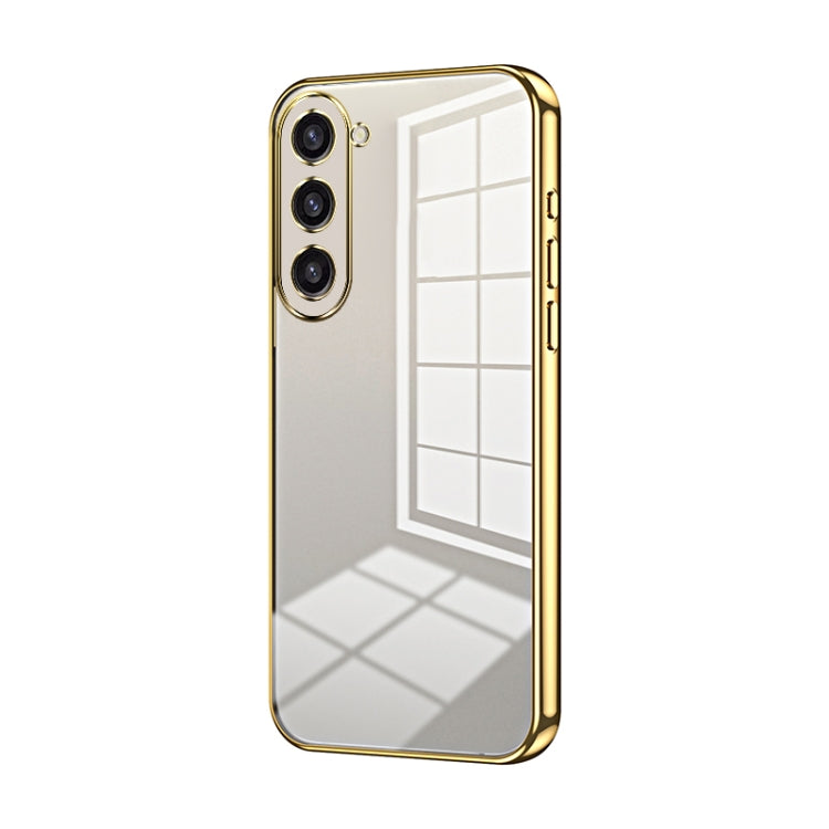 For Samsung Galaxy S23+ 5G Transparent Plating Fine Hole Phone Case(Gold) - HoMEdemic™ 