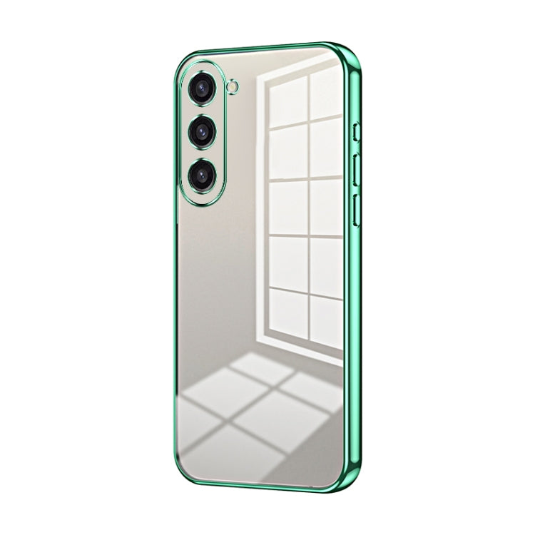 For Samsung Galaxy S23+ 5G Transparent Plating Fine Hole Phone Case(Green) - HoMEdemic™ 